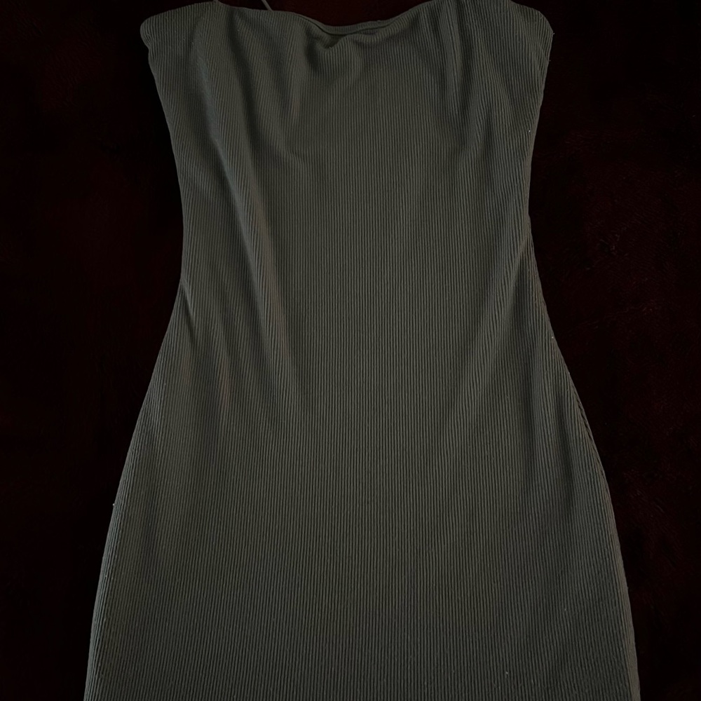 Elegant Strapless brown Dress